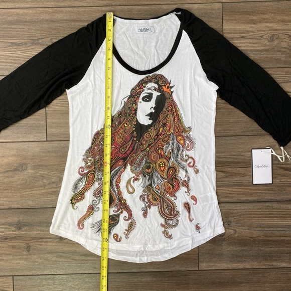 Lauren Moshi Frankie Raglan Baseball Color Gypsy Girl - Picture 8 of 10